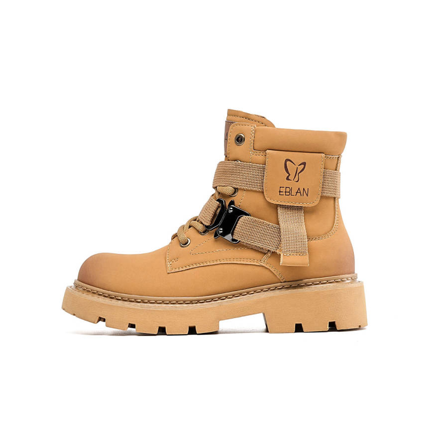 EBLAN EBLAN Crew Combat Boots Women's Yellow