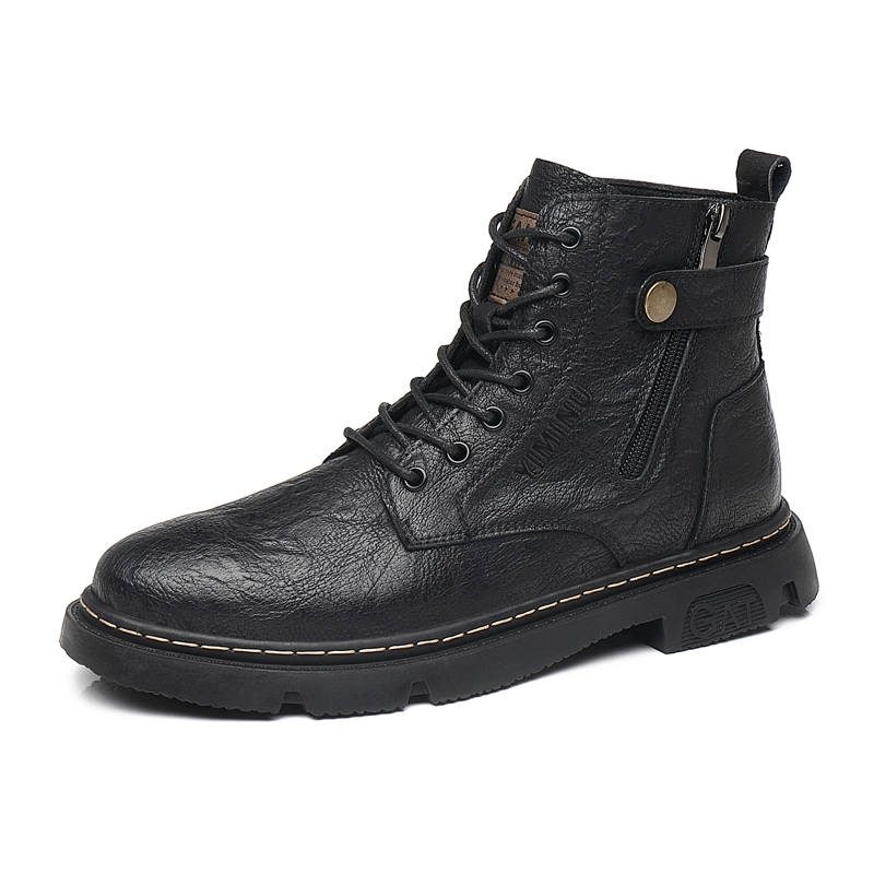YIMINU Combat Boots Men's Black