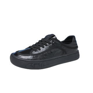 MOXU Cow Split Leather Low top Casual Shoes Men's Black