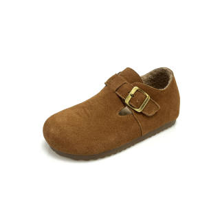 QING MISS Cow Suede Minimalist Style Comfortable Fashion Versatile Commute Fleece Lined Casual Shoes Women's