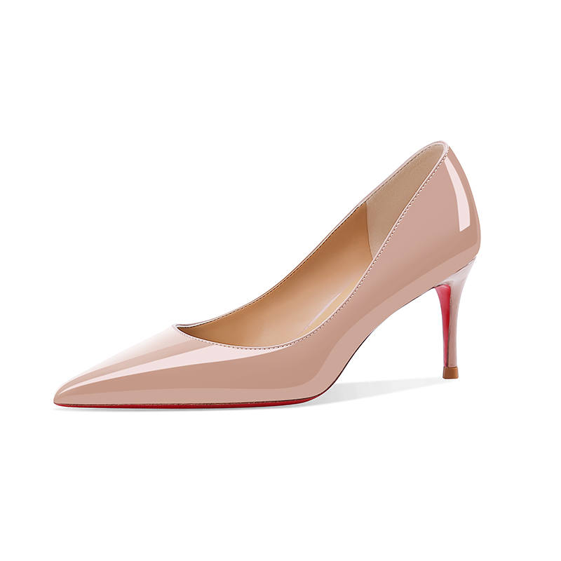MERY CAREY MO Cow Leather Slim Heel High Heels Women's