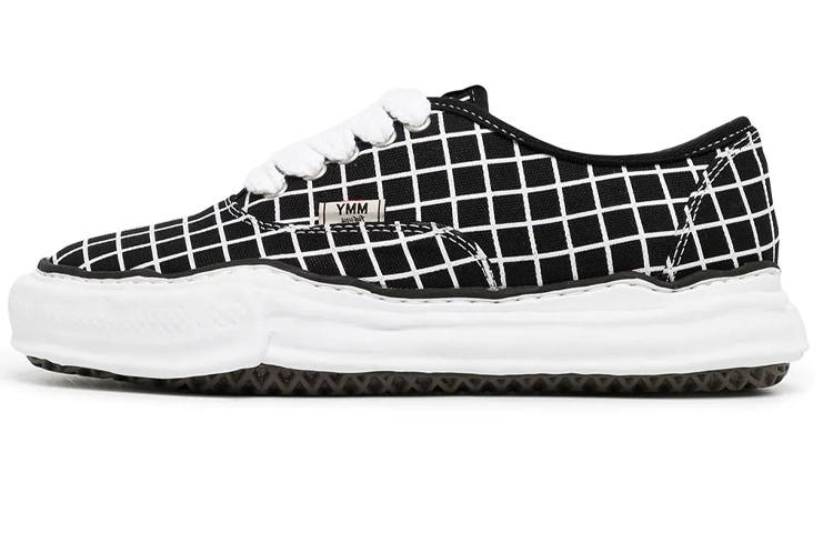 MIHARA YASUHIRO Baker Canvas Lace Up Low top Stylish Skateboarding Shoes Men's Black