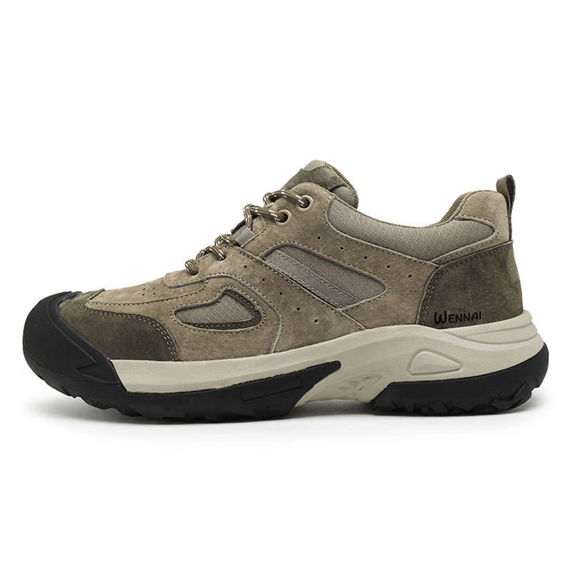 WENNAI Pigskin Low top Casual Shoes Men's Khaki