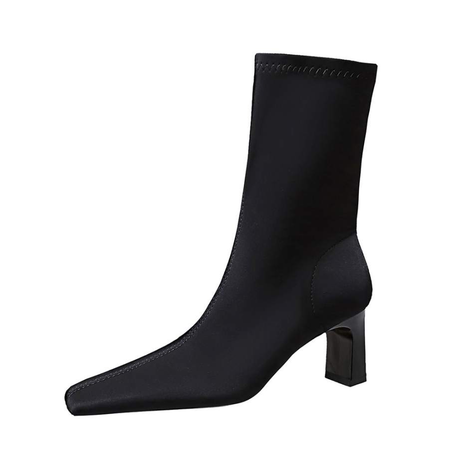 DUNNU DUNNU Leather Ankle Boots Women's Black