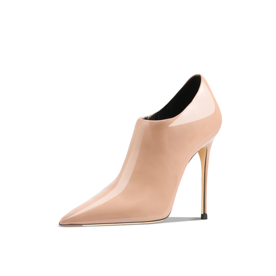 Suyymakk Synthetic Leather Ankle Boots Women's Nude