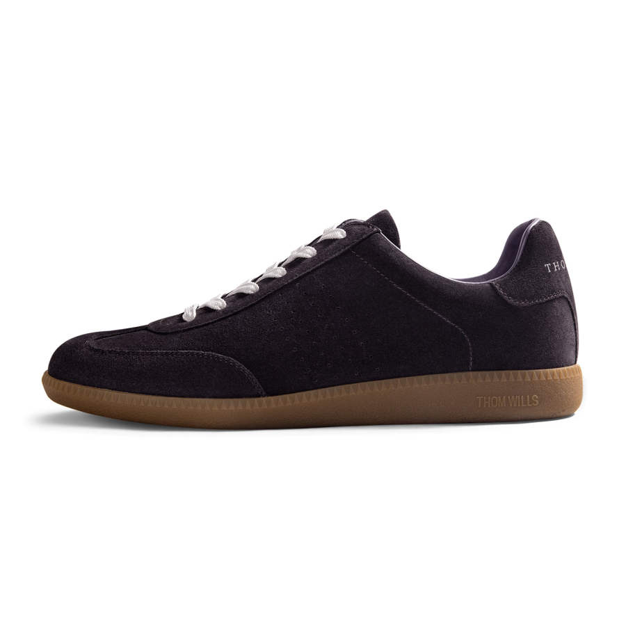 THOM WILLS Cow Suede Low top Skateboard Shoes Men's Dark Purple