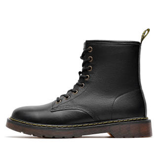 MOERBAI Top Grain Cow Leather Combat Boots Men's Black