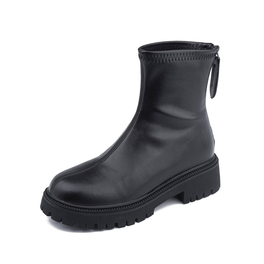 Lanza Combat Boots, British Stretch Platform Petite Slimming Boots For Women's, Autumn Ankle Boots 5cm Women's