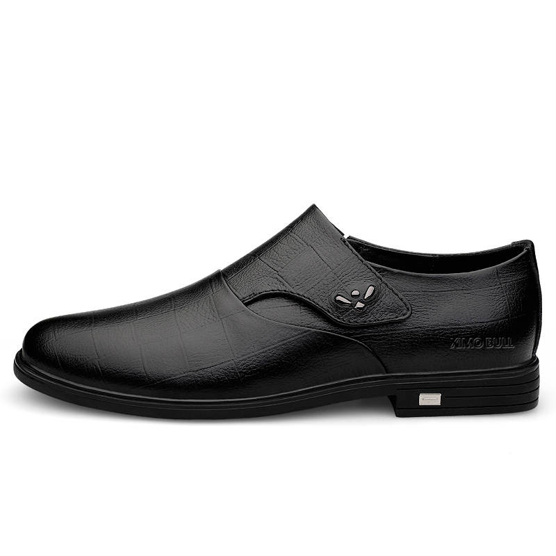 XIMO BULL Casual Leather Shoes Men's Low Top Black/Brown