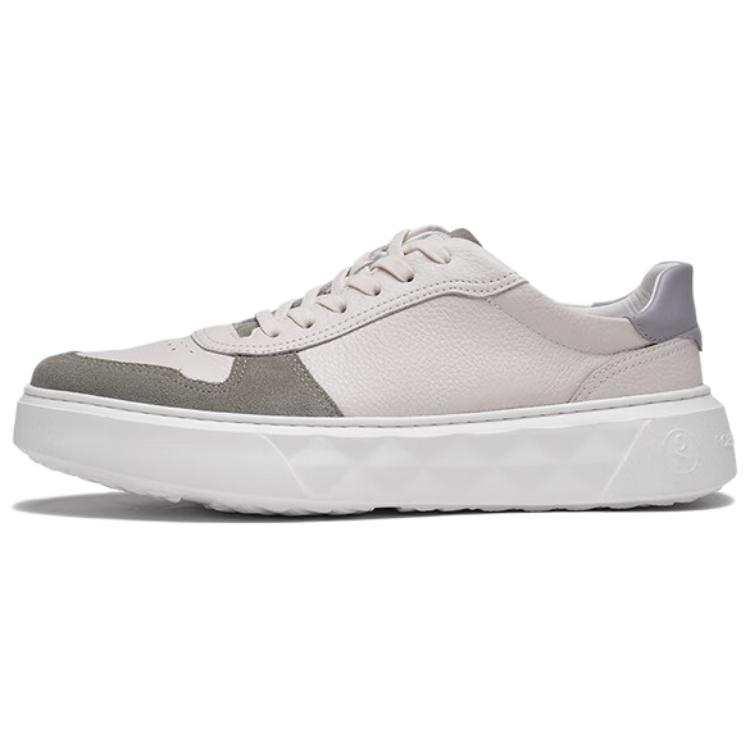 ROBERTA DI CAMERINO Napoli Collection Cow Leather Low top Skateboard Shoes Men's Beige Green