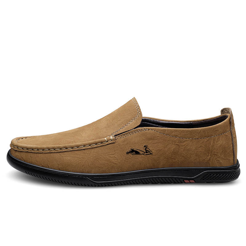 YINGLUNQISHI Cow Leather Casual Shoes Men's