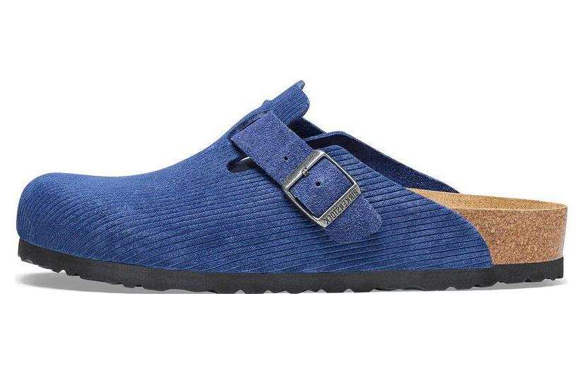 Birkenstock Boston Massage Antibacterial Closed Toe Slippers Unisex Blue Narrow
