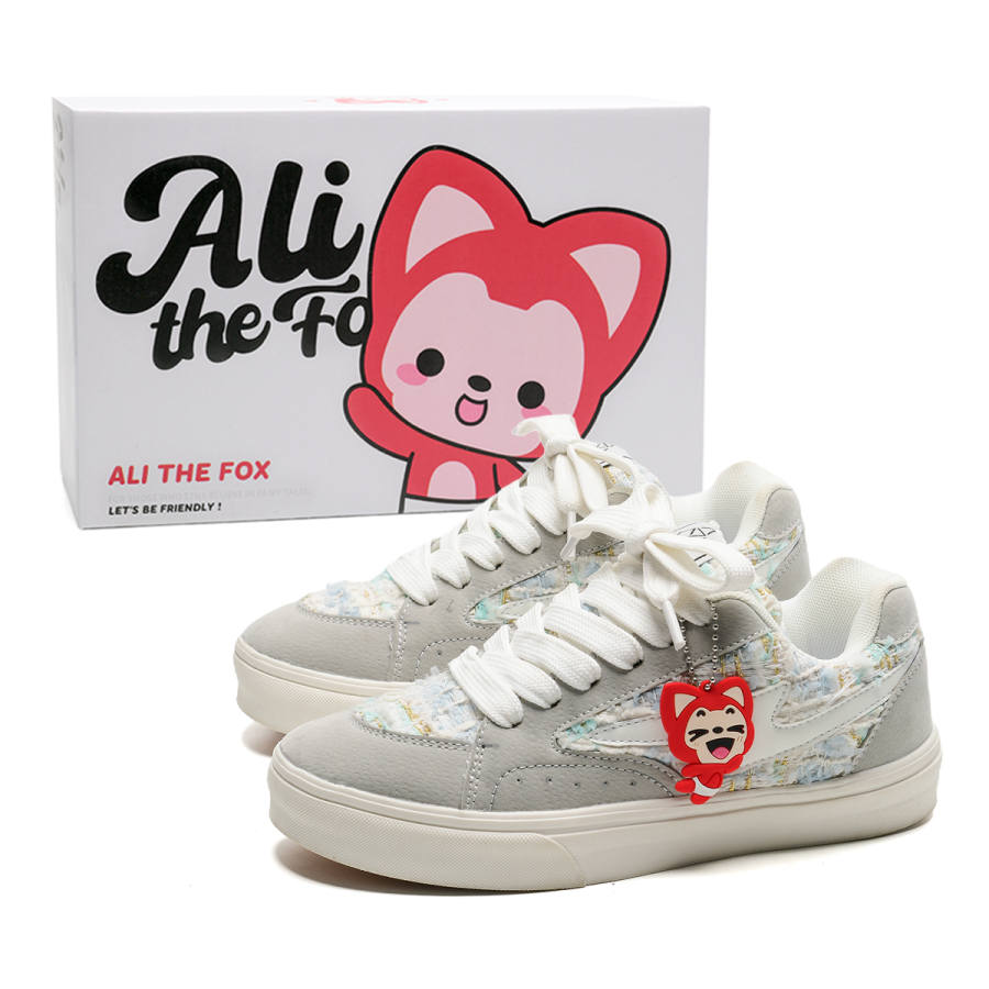 ALI THE FOX Microfiber Leather Slip Resistant, Abrasion Resistant, Lightweight, Breathable Low top Skateboard Shoes