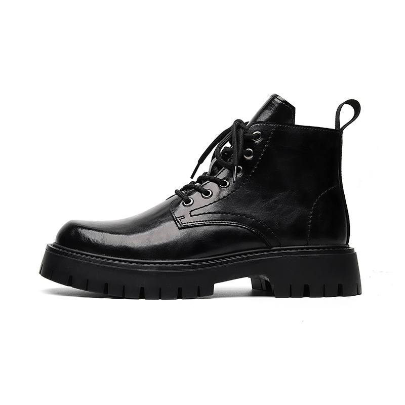 KAQIAODI KAQIAODI Microfiber Leather Ankle Boots Men's Black