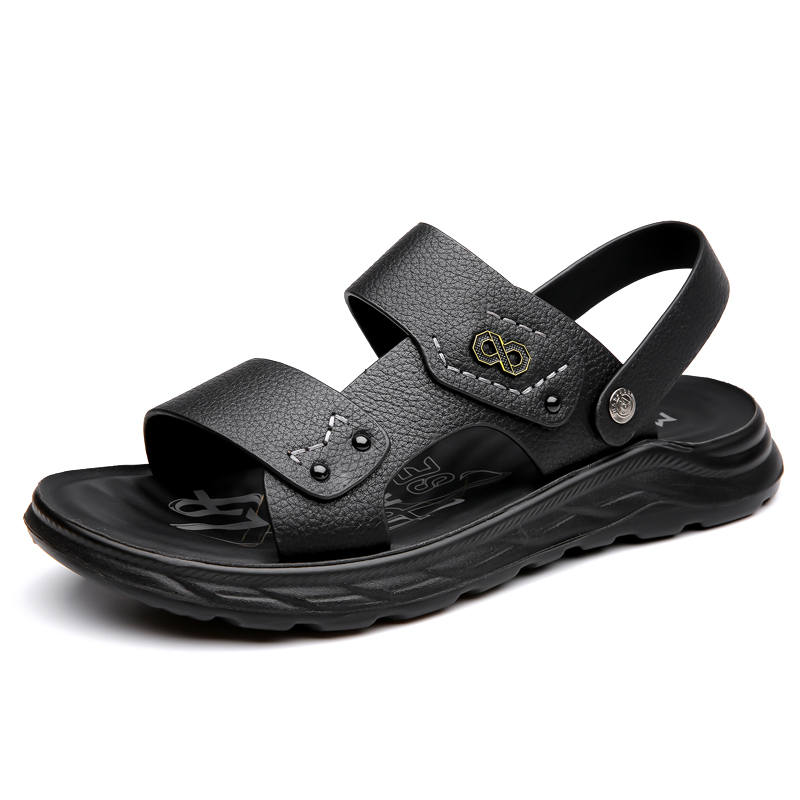POPULAR ROUSE PR Top Grain Cow Leather Beach Sandals Men's
