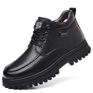 EGCHI Men's Casual Shoes Men's Mid Top Black