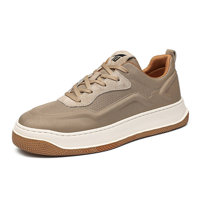 QIAONAI Skateboard Shoes Men's Low Top Yellow/White
