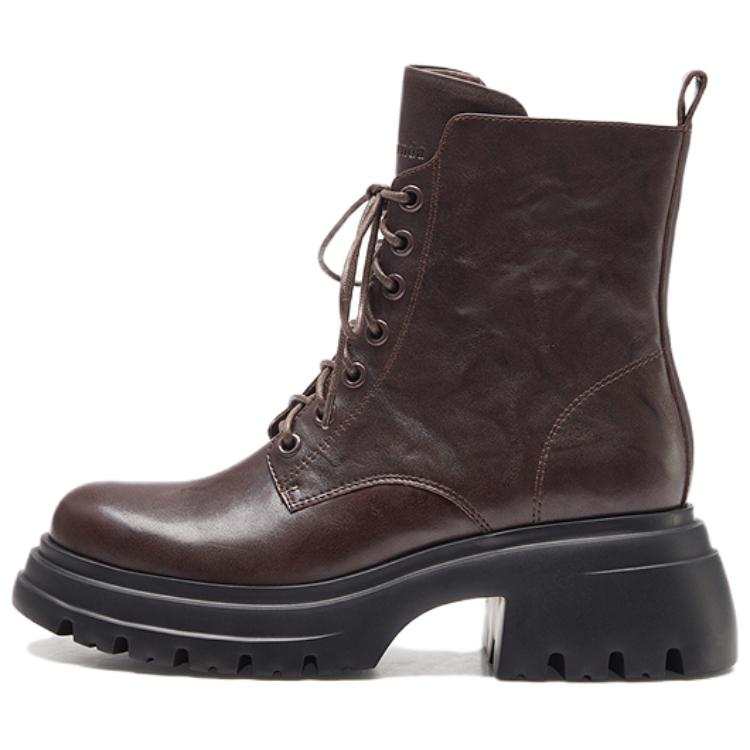 LE SAUNDA Le Saunda Cow Leather Combat Boots Women's