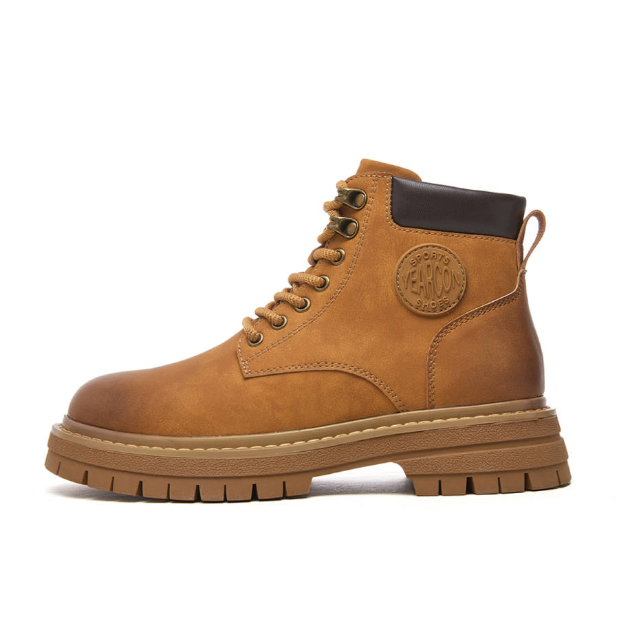 YEARCON YEARCON Cow Split Leather Short Combat Boots Women's