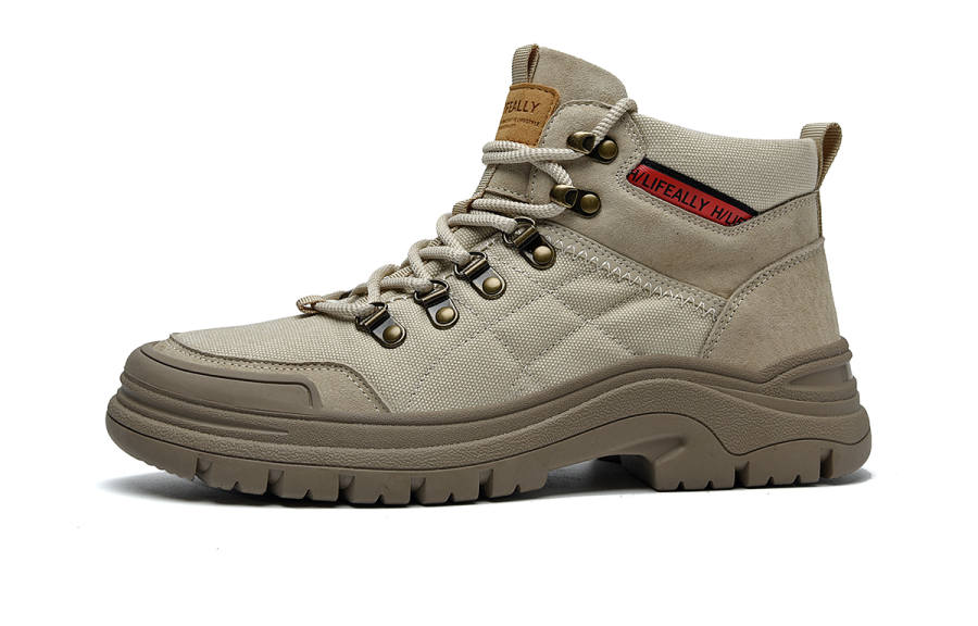 HLA Microfiber Leather Short Outdoor Boots 4.5cm Men's