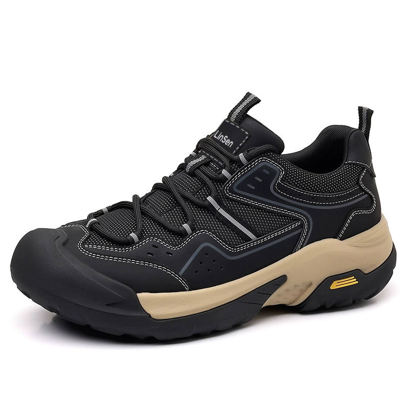 Mulinsen Cow Split Leather Fashion Outdoor Fleece Lined Low top Casual Shoes Men's