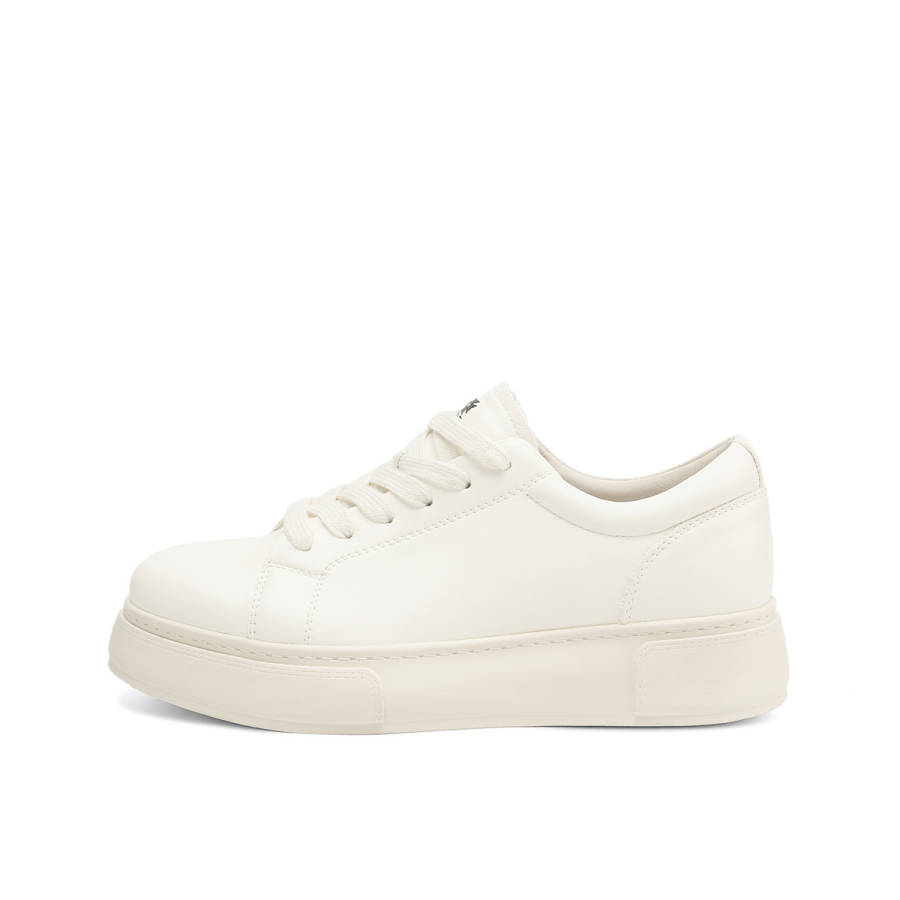 BOERDIQI Lightweight Height Increasing Lightweight Height Increasing Low top Skateboard Shoes Women's White
