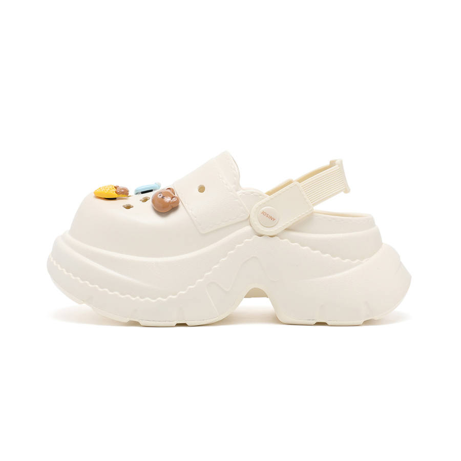 JOSINY Summer Trendy Fashion, Cartoon DIY Slip on, Outdoor Beach Shoes EVA Closed Toe Slippers, Clogs Women's