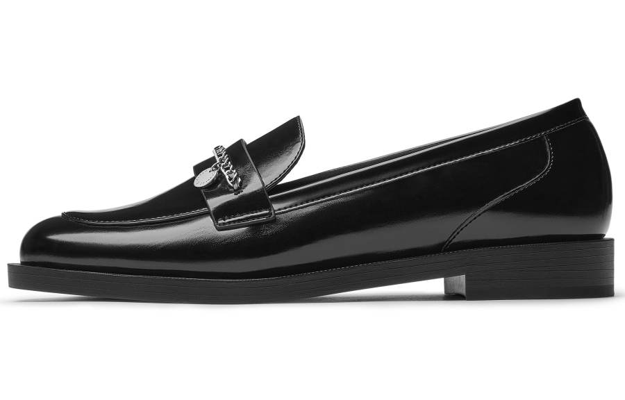 CHARLES&KEITH Small Ck Pu Loafers 2.5cm Women's Black Box Black