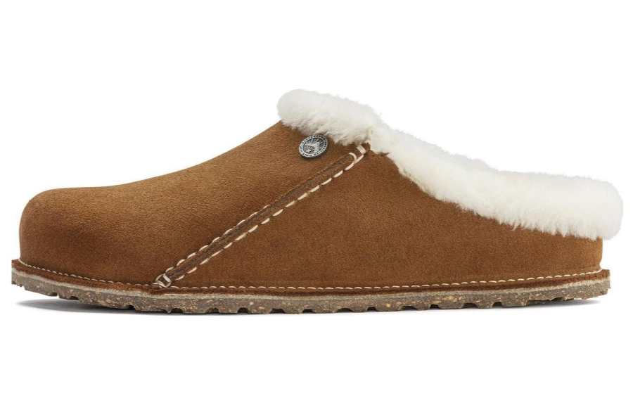 Birkenstock Closed Toe Slippers Unisex Brown Narrow