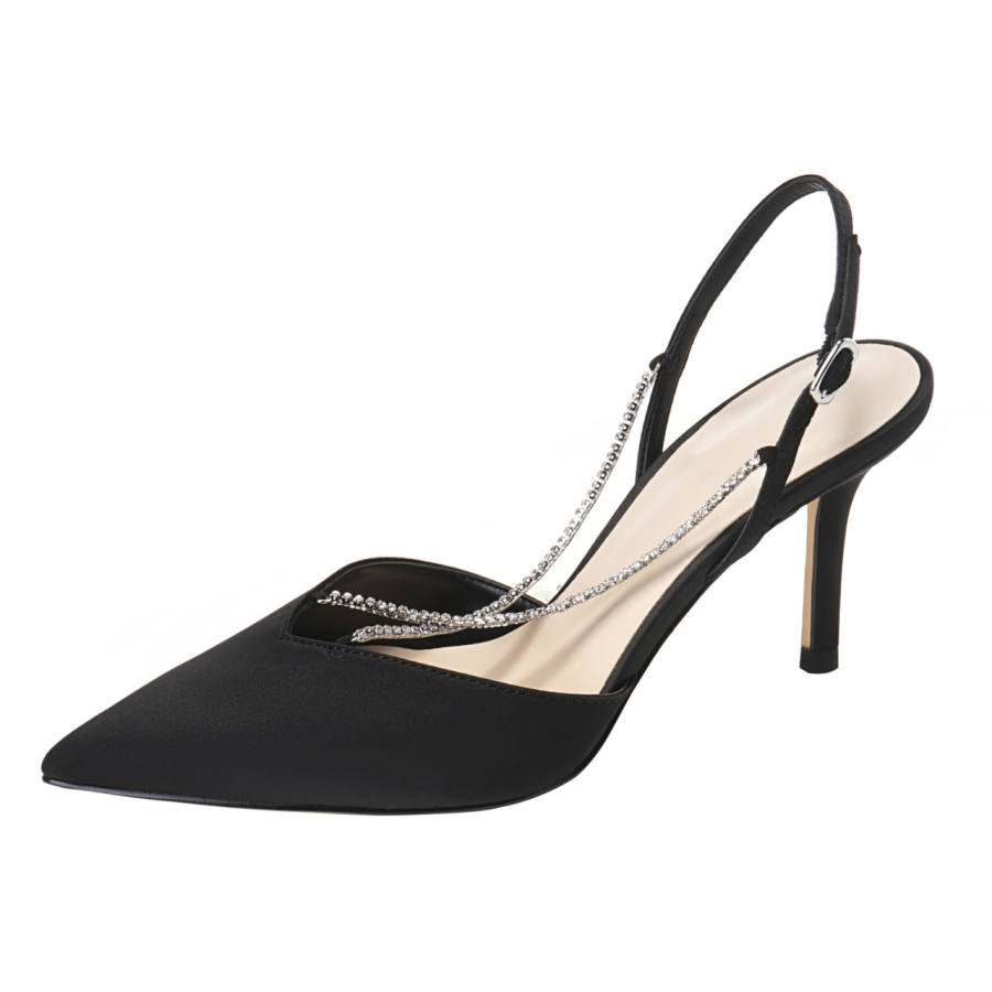 Xingdiman Pu Slim Heel High Heels Women's Black