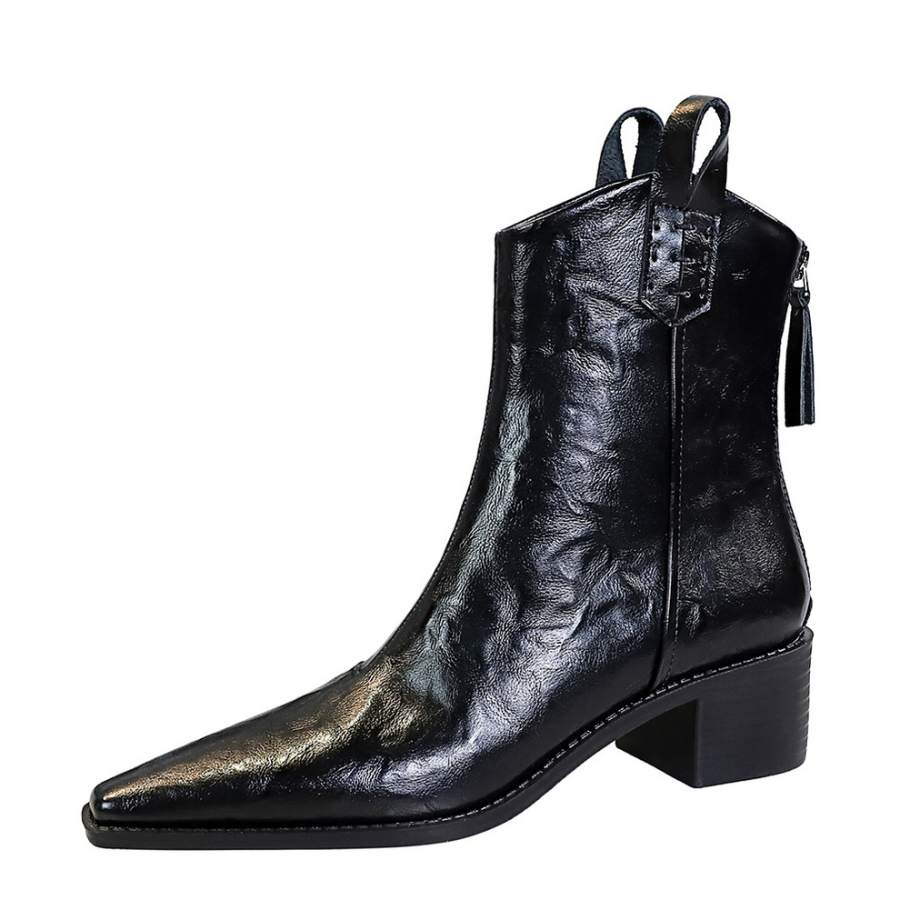Bamiti Bamiti Microfiber Leather Ankle Boots 4cm Women's