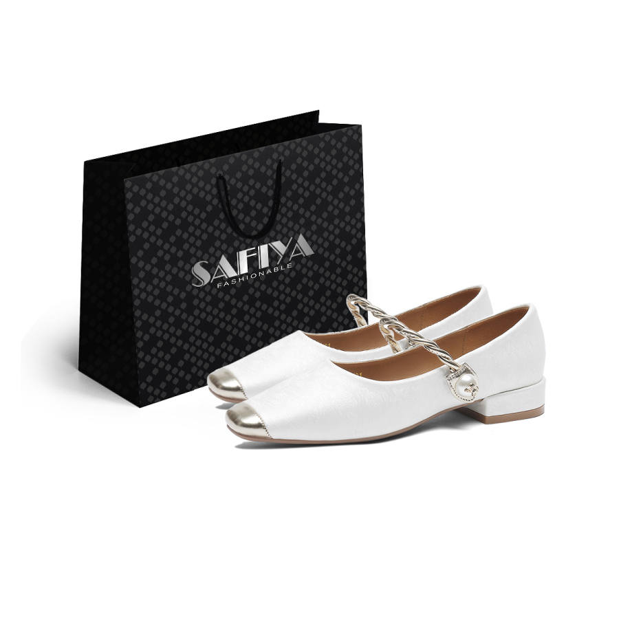 Safiya Mary Jane Shoes 2.5cm Women's Beige