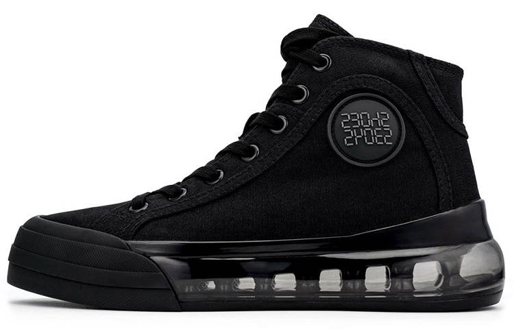 Shoes53045 Skateboard Shoes Unisex High Top Black
