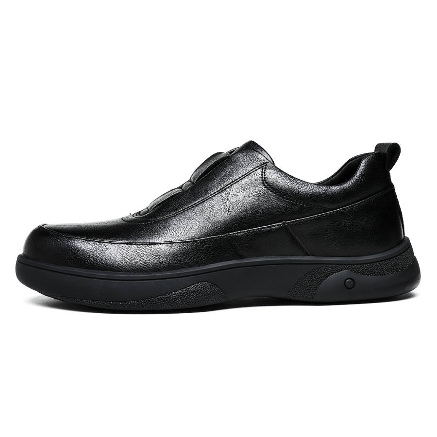 CHINT CHINT Casual Leather Shoes Men's Low Top Black