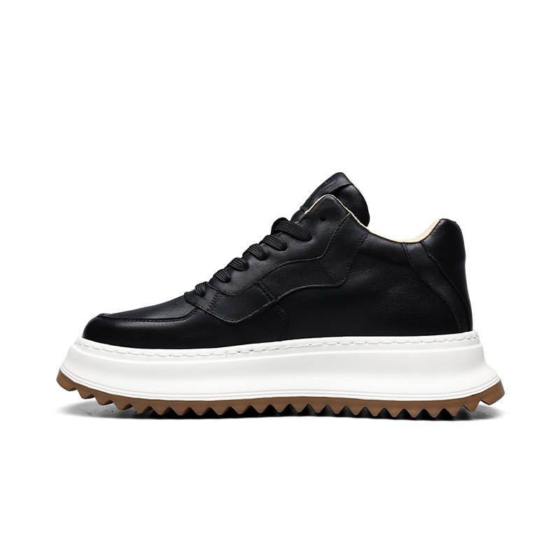 PARDASAUL Top Grain Cow Leather Men's Casual Shoes Men's Black