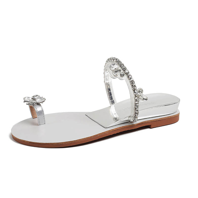 TATAYA Rubber Rhinestone Abrasion Resistant Slide Slippers Women's