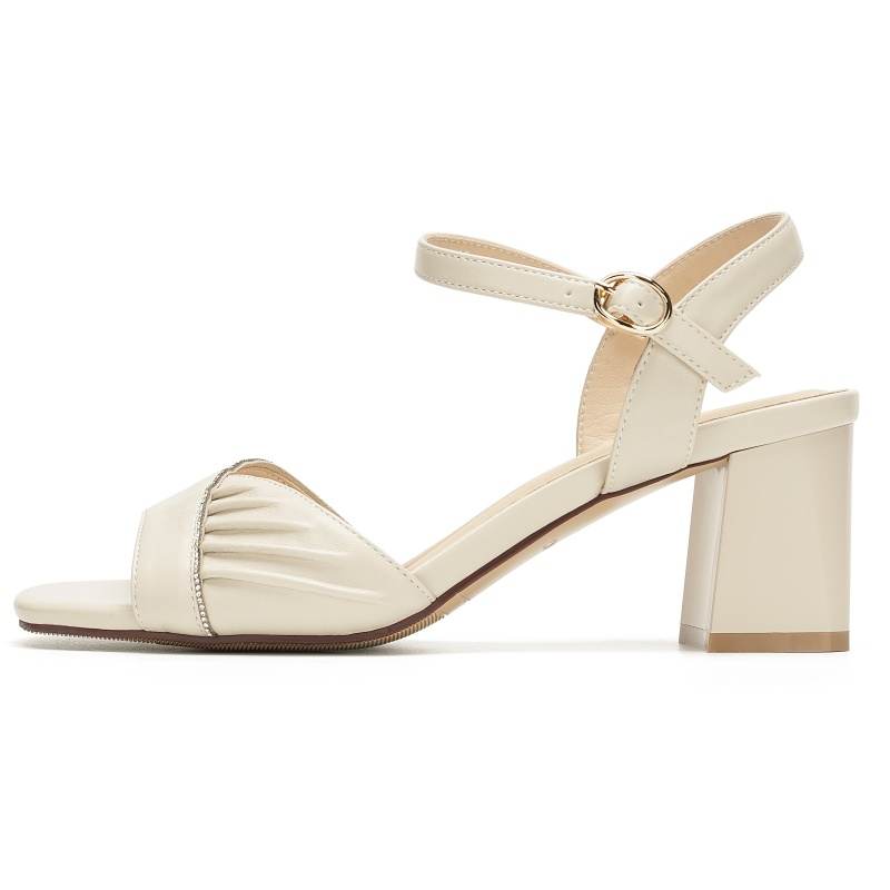 AOKANG AOKANG One Strap Sandals Women's Ecru