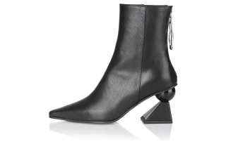 YUUL YIE Leather Ankle Boots Women's Black