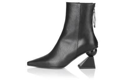 YUUL YIE Leather Ankle Boots Women's Black