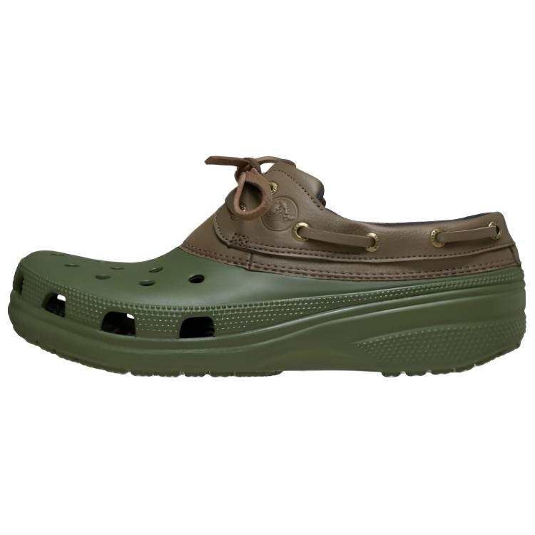 Crocs Crocs Classic Clog Islander Leather Clogs Men's Green