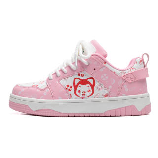ALI THE FOX Slip Resistant, Abrasion Resistant, Lightweight, Breathable Low top Skateboard Shoes Women's Pink