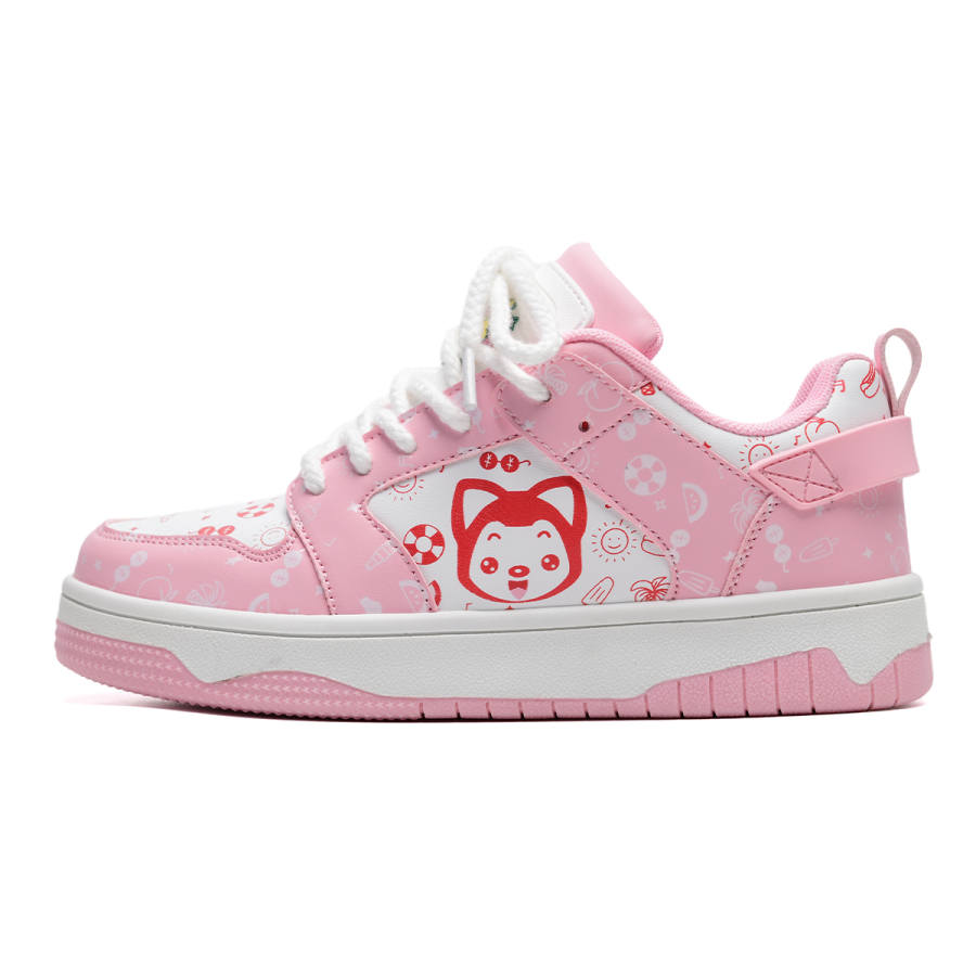 ALI THE FOX Slip Resistant, Abrasion Resistant, Lightweight, Breathable Low top Skateboard Shoes Women's Pink