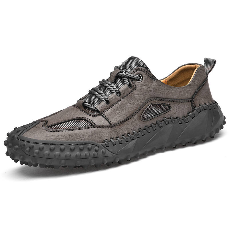 TOMAY Microfiber Leather Slip Resistant, Abrasion Resistant, Lightweight Low top Casual Shoes Men's