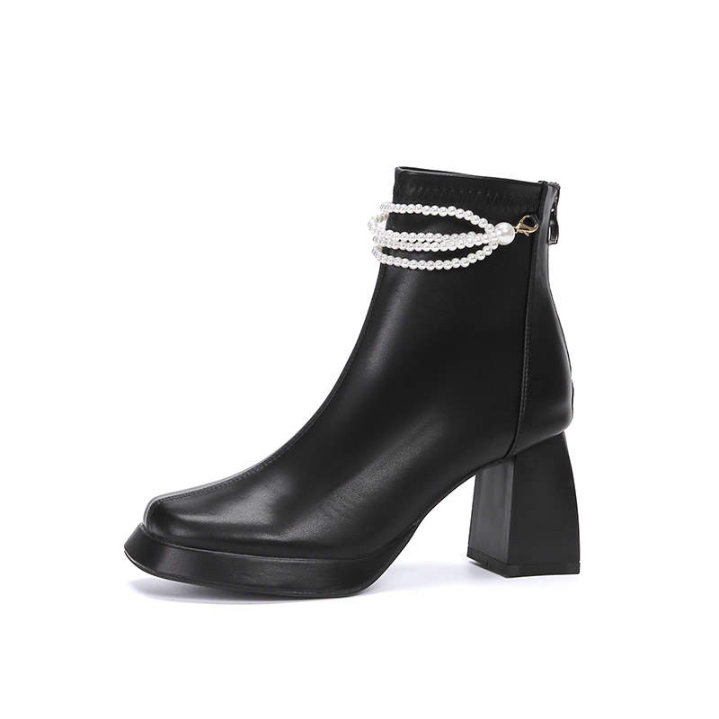 Zubumei Microfiber Leather Ankle Boots 7cm Women's