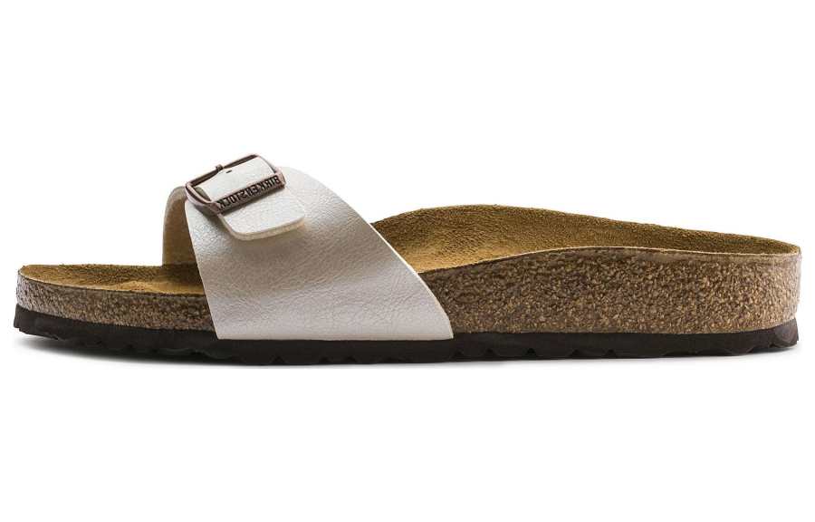 Birkenstock Slide Slippers Women's Pearl White Narrow
