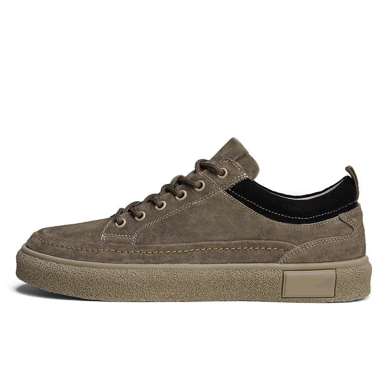 GONGNIUMEILI Low top Skateboard Shoes Men's Coffee