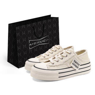 MESUCA Low top Skateboard Shoes Women's Beige