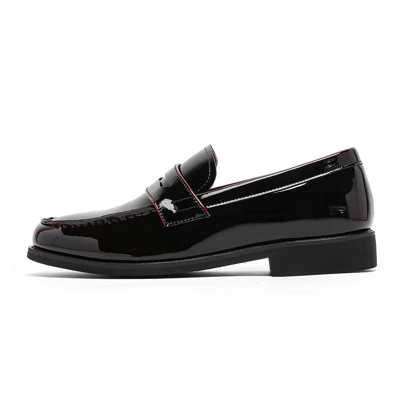 WEISHIBANGWEI WEISHIBANGWEI Microfiber Leather Loafers Men's Red