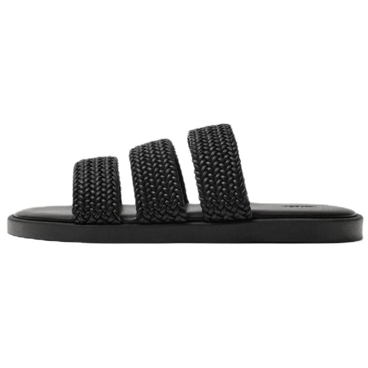 ZARA Abrasion Resistant Abrasion Resistant Slide Slippers Men's Black