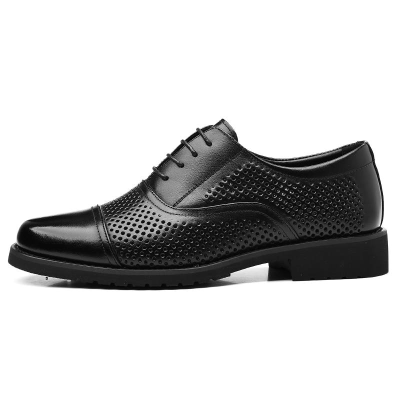 POPULAR ROUSE PR Top Grain Cow Leather Casual Shoes Men's Black